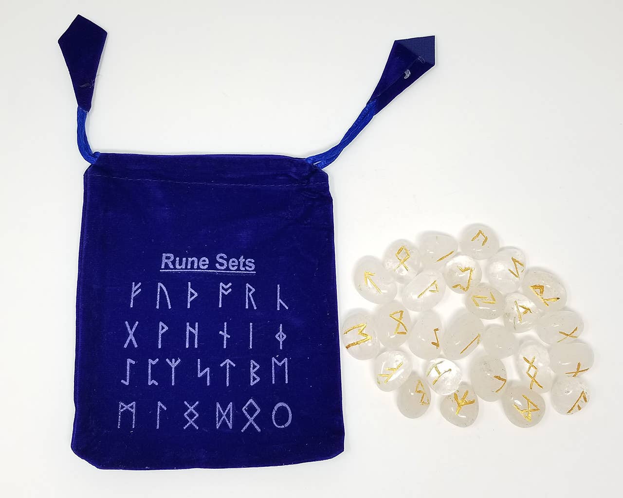25 Runes En Quartz Transparent